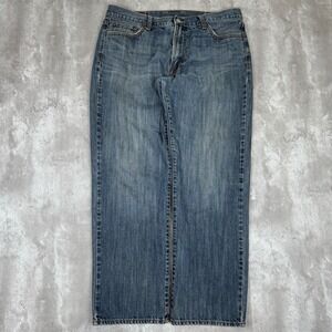 Vintage Lucky Brand Jeans Mens 36x30 Classic Straight Medium Wash Blue Stretch